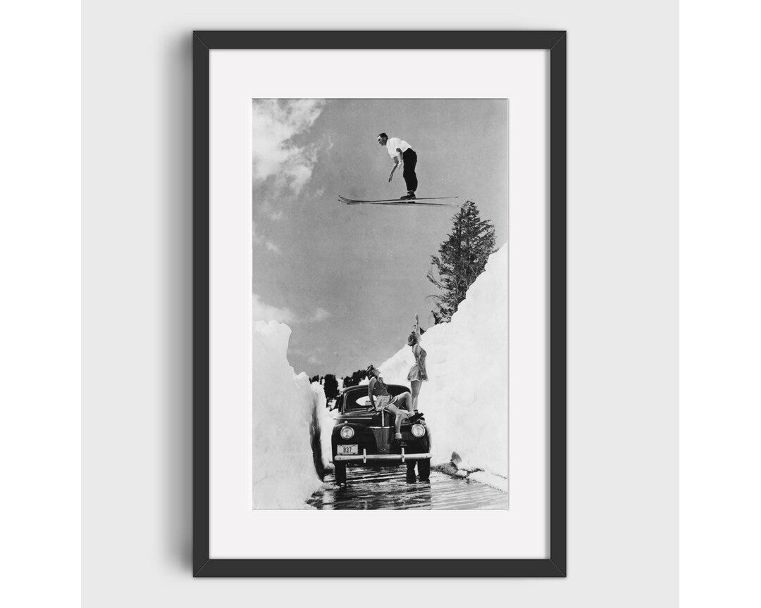 VINTAGE SKI PHOTO Print - Vintage Ski Art, Ski Home Decor, Antique Ski, Ski Lodge Wall Decor, Ski... | Etsy (US)