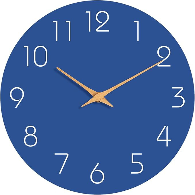 Mosewa Wall Clock - Silent Non-Ticking Wall Clocks Battery Operated - Modern Style Wooden Clock D... | Amazon (US)