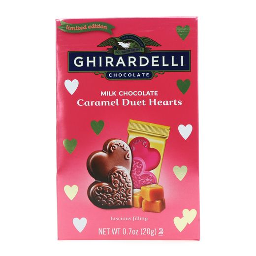 Ghiradelli® Milk Chocolate Caramel Duet Hearts 0.7oz | Five Below