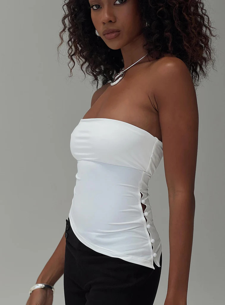 Isolindra Strapless Top White | Princess Polly US