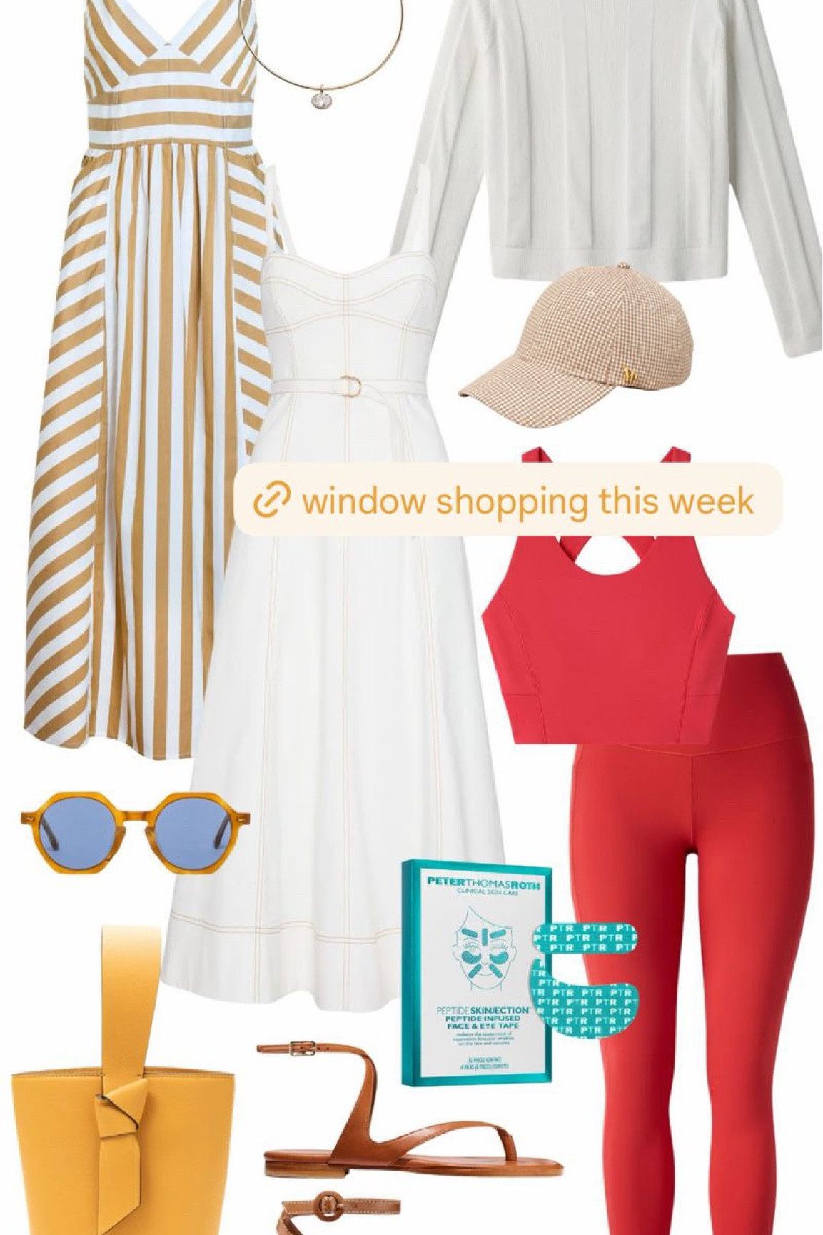 window shopping this week and saving all the good finds 💫 the kind of mix that makes getting dressed feel easy right now… two effortless summer dresses, the new wrap sandal from Margaux that goes with everything, and a favorite hat now in the cutest new pattern.

and this red set from Rhone is so good. the sports bra and leggings are two of my go-to styles and now come in this bold, summer-ready shade. flattering, comfortable, and just as easy for workouts as they are for everyday. use code 20CHARLI to save!

#LTKSeasonal #LTKootd