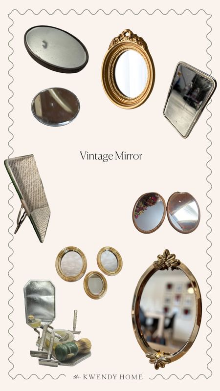 We love an oval vintage mirror especially when it comes beveled or in a brass or polished nickel frame! I love that one in the bottom with the floral/ ribbon detailing. Perfect to hang in a gallery wall or as a stand alone stunner piece in a little corner 

#LTKhome