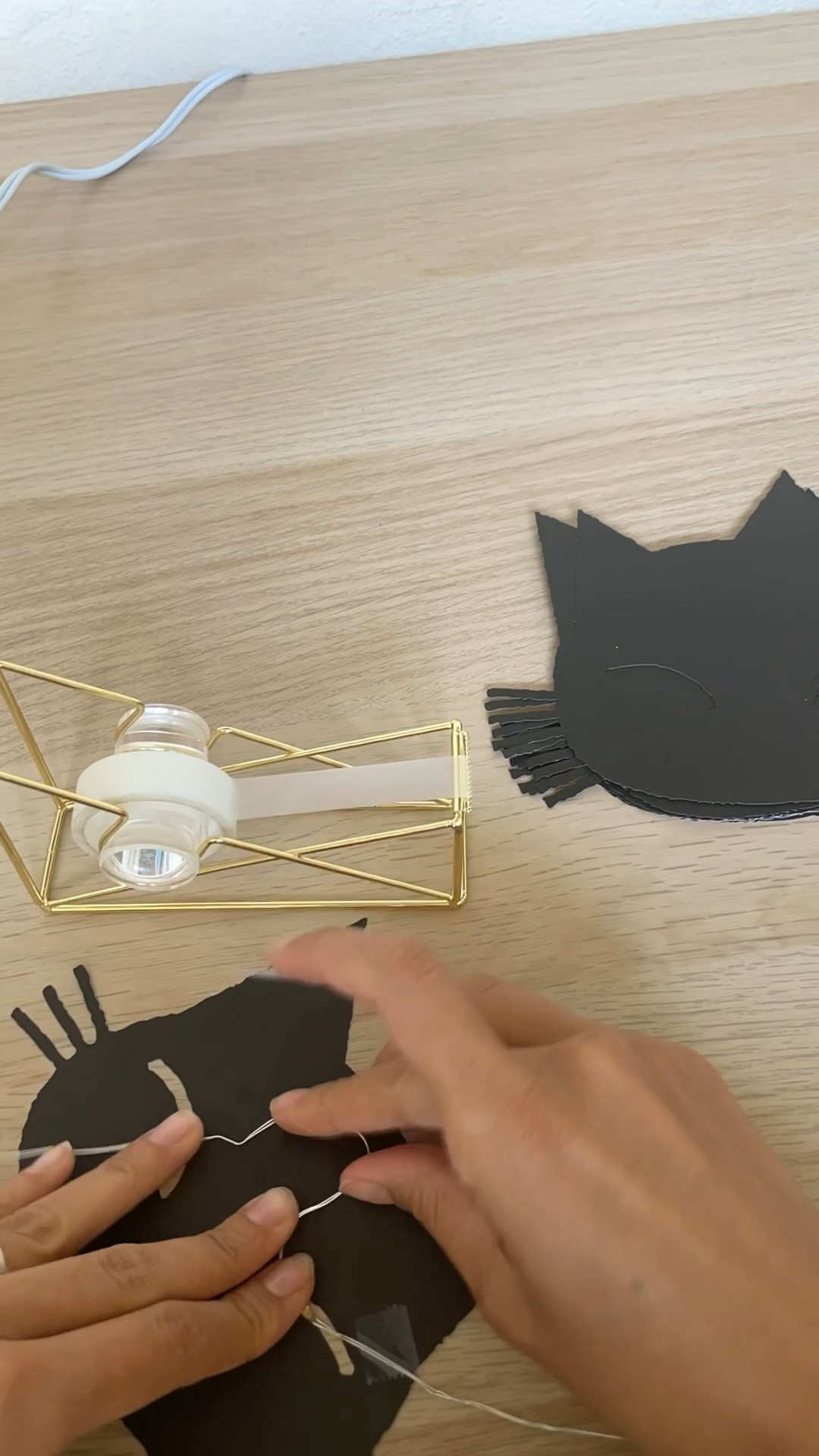 DIY light up  black cat garland  Halloween decorations 

#LTKkids #LTKHalloween #LTKhome