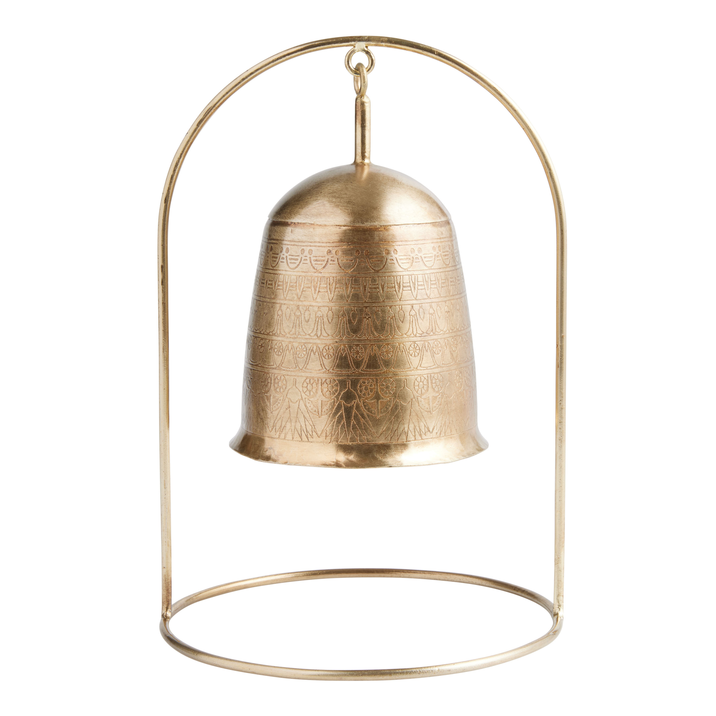 Antique Brass Metal Bell and Stand Decor | World Market