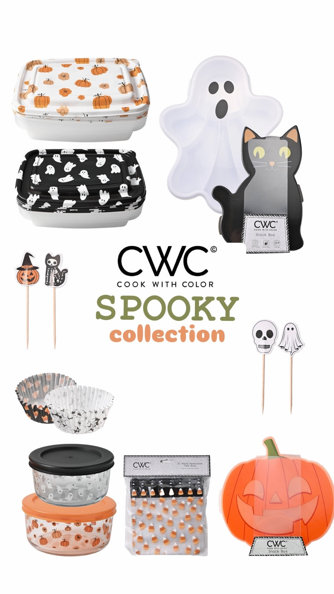 Cook with color spooky collection | snack boxes, Tupaware, cookware, and more.

#LTKSeasonal #LTKOver40 #LTKHome