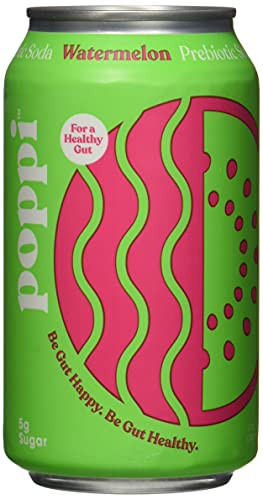 Poppi, Soda Prebiotic Watermelon, 12 Ounce, 12 Count | Amazon (US)
