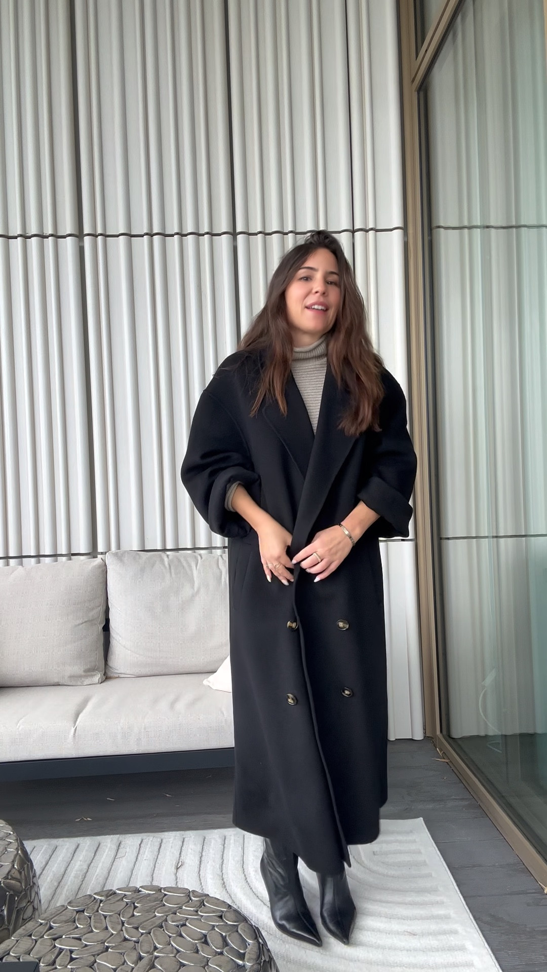 I love wearing this black long coat. It’s a wool and cashmere mix and I wear it in a size S. 

#LTKSeasonal #LTKeurope