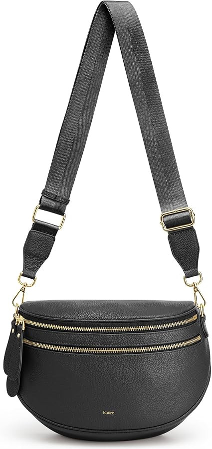 Kattee Crossbody Bag Bum Bags for Women, Leather Fanny Packs Belt Bag, Spacious Sling Purses for ... | Amazon (US)