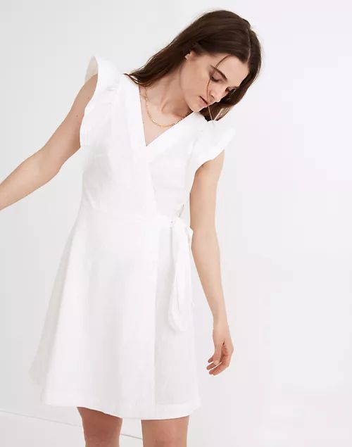 Ruffle-Sleeve Wrap Mini Dress | Madewell