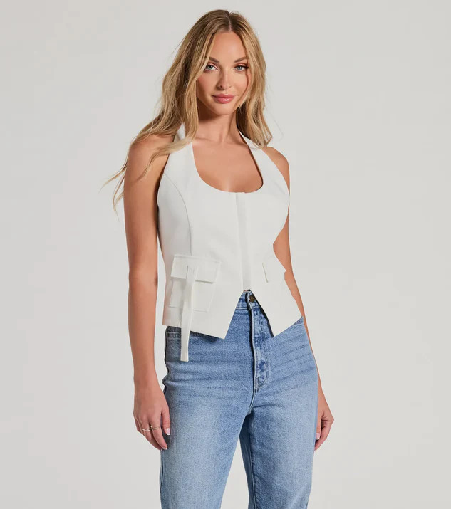 Elevated Impression Cargo Pocket Woven Vest | Windsor Stores