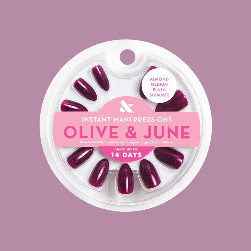 Plaza Shimmer - Press-On | Medium | Almond | Olive & June