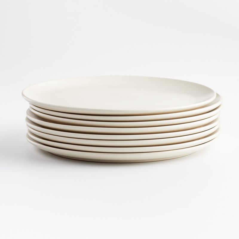 Craft Linen Stoneware Dinner Plates, Set of 8 + Reviews | Crate & Barrel | Crate & Barrel