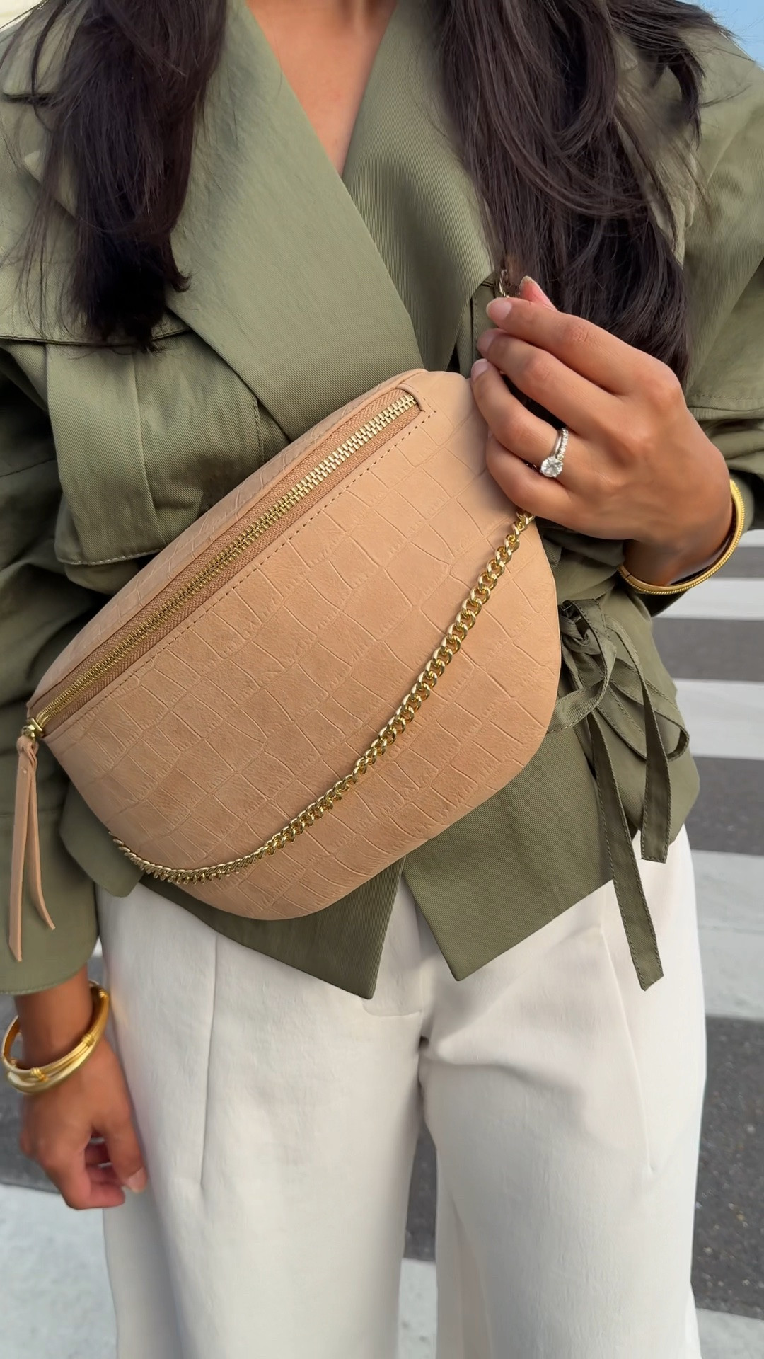 My @giginewyork Beck Sling Bag is officially available in this gorgeous nubuck croc! Take 20% OFF with code: HAUTE20

#LTKootd #LTKSaleAlert #LTKWorkwear