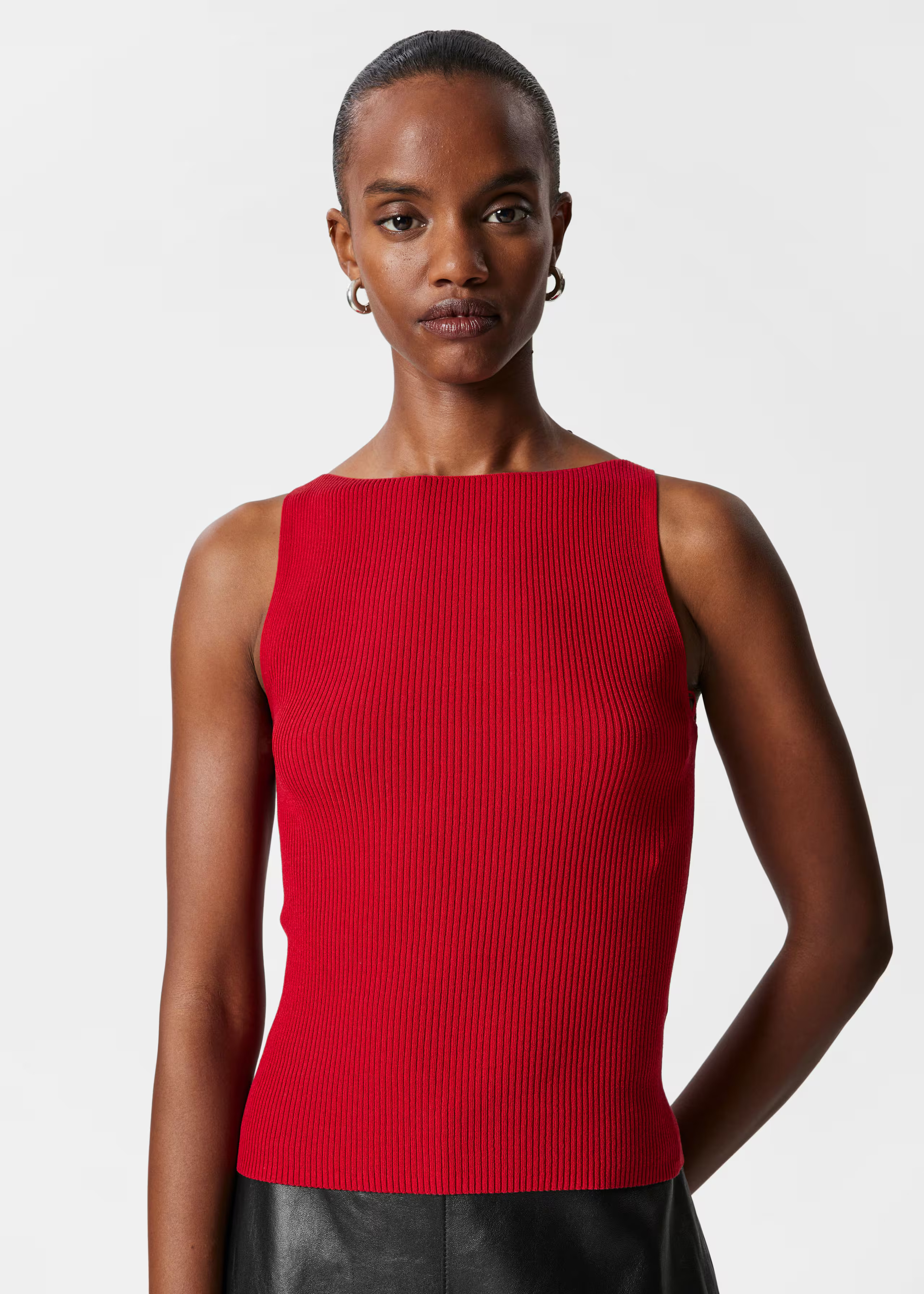 Rib-Knit Tank Top - Red - Sleeveless tops - & Other Stories GB | & Other Stories UK