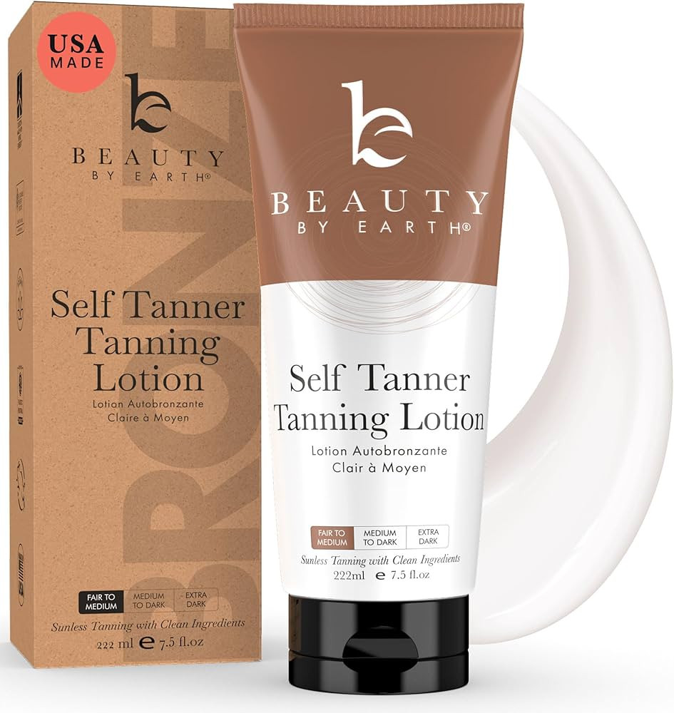 Tanning Lotion Self Tanner - USA Made with Natural and Organic Ingredients Non Toxic Sunless Brow... | Amazon (US)
