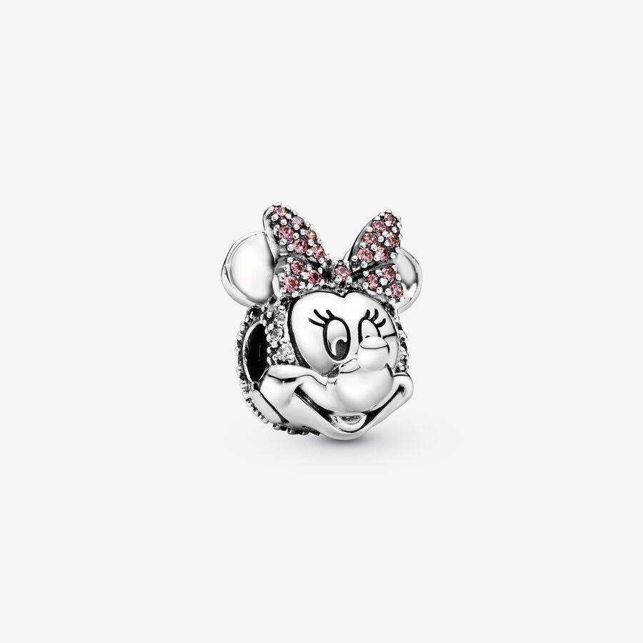 Disney Minnie Mouse Pink Pavé Bow Clip Charm | Pandora (US)