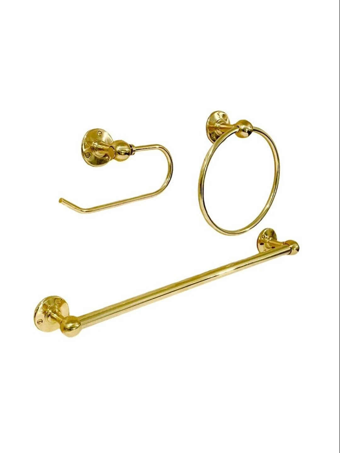 Hrlbrass Unlacquered Brass Bath Hardware Polished - Etsy | Etsy (US)