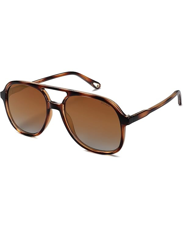 SOJOS Retro Polarized Aviator Sunglasses Womens Mens Classic 80s 90s Vintage Trendy Square Aviato... | Amazon (US)