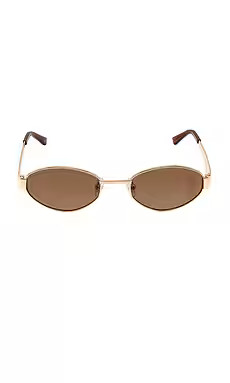 Luv Lou Boston Sunglasses in Gold & Brown Mono Polarised from Revolve.com | Revolve Clothing (Global)