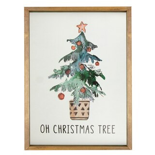 Northlight Wooden Framed "Oh Christmas Tree" Wall Art Decoration - 20" | Michaels | Michaels Stores