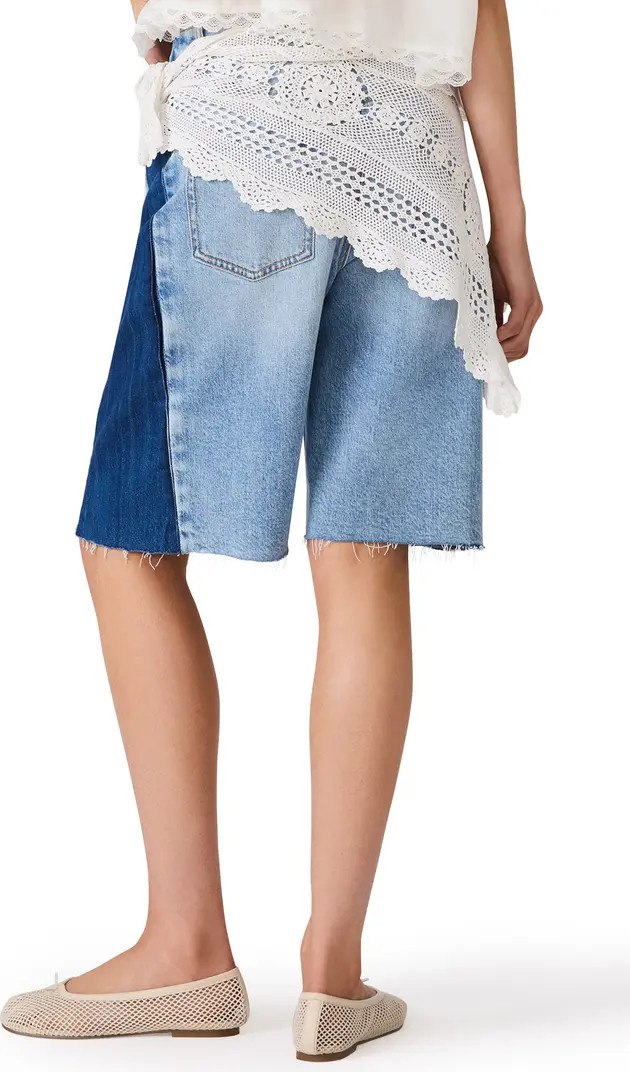 Sutten Two Tone Denim Cutoff Bermuda Shorts | Nordstrom