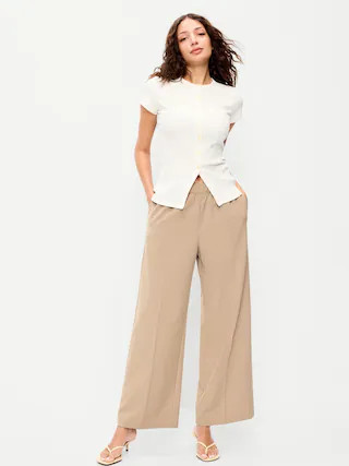 High-Waisted Billie Wide-Leg Trouser | Old Navy (US)