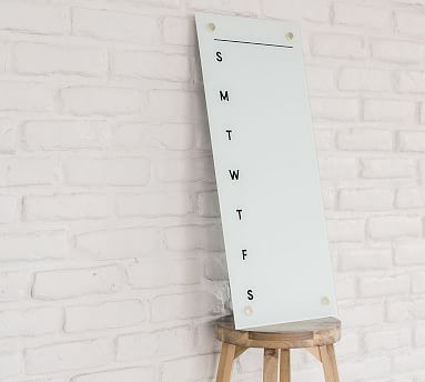 Glass Magnetic Narrow Dry Erase Board | Pottery Barn (US)