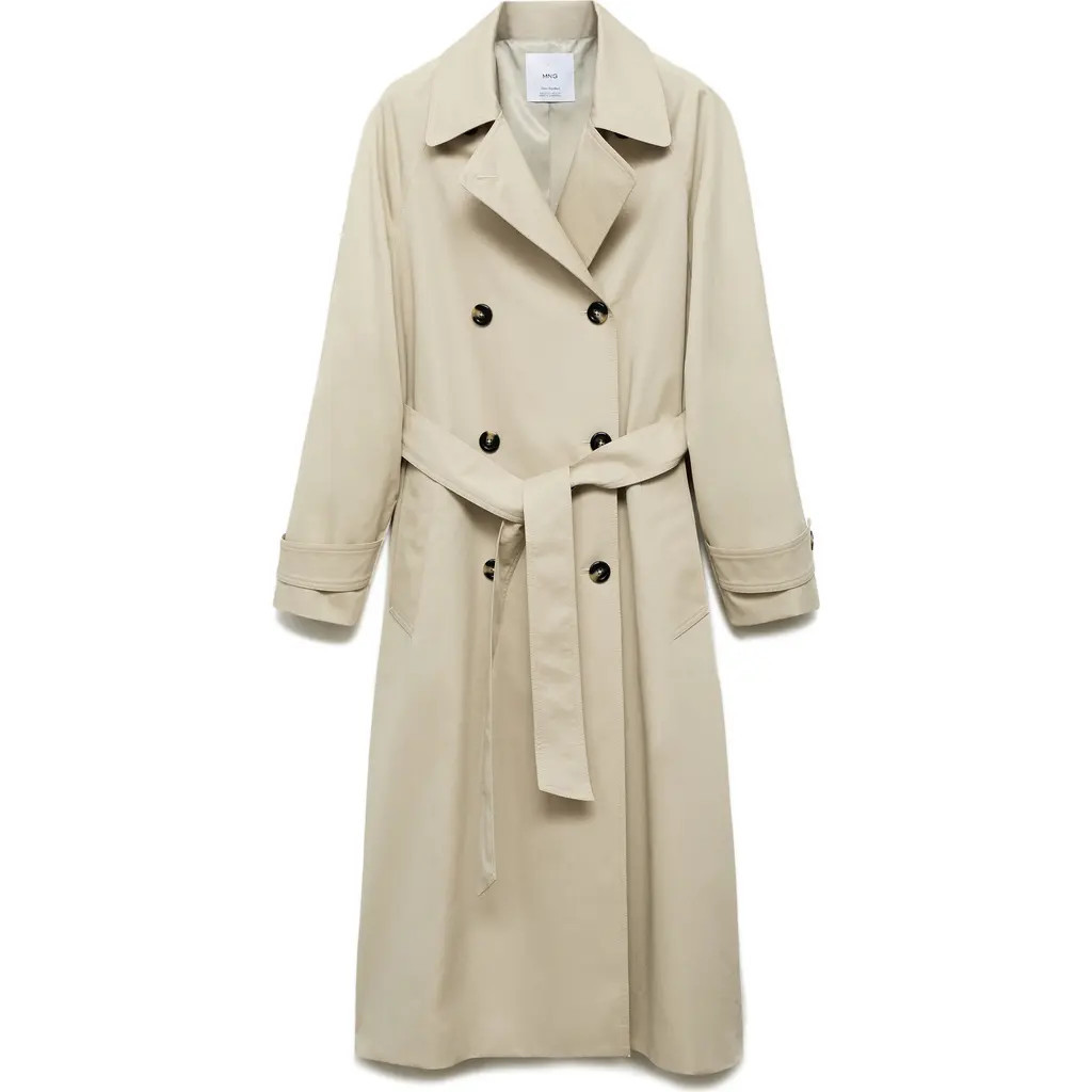 MANGO Angela Trench Coat in Beige at Nordstrom, Size Medium | Nordstrom