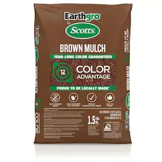 Earthgro 1.5 cu. ft. Brown Wood Shredded Bagged Mulch 88659180 - The Home Depot | The Home Depot