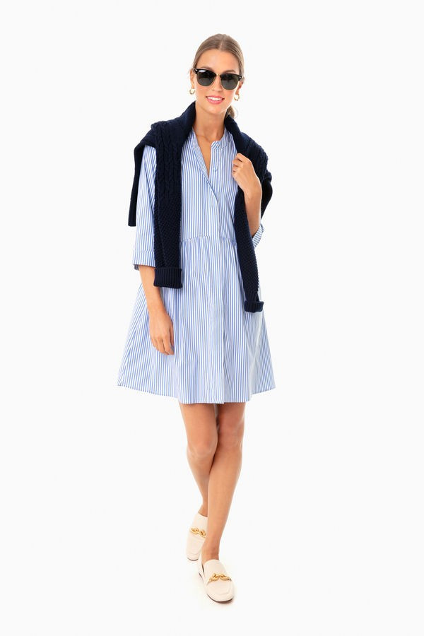 Blue Stripe Royal Shirt Dress | Tuckernuck (US)