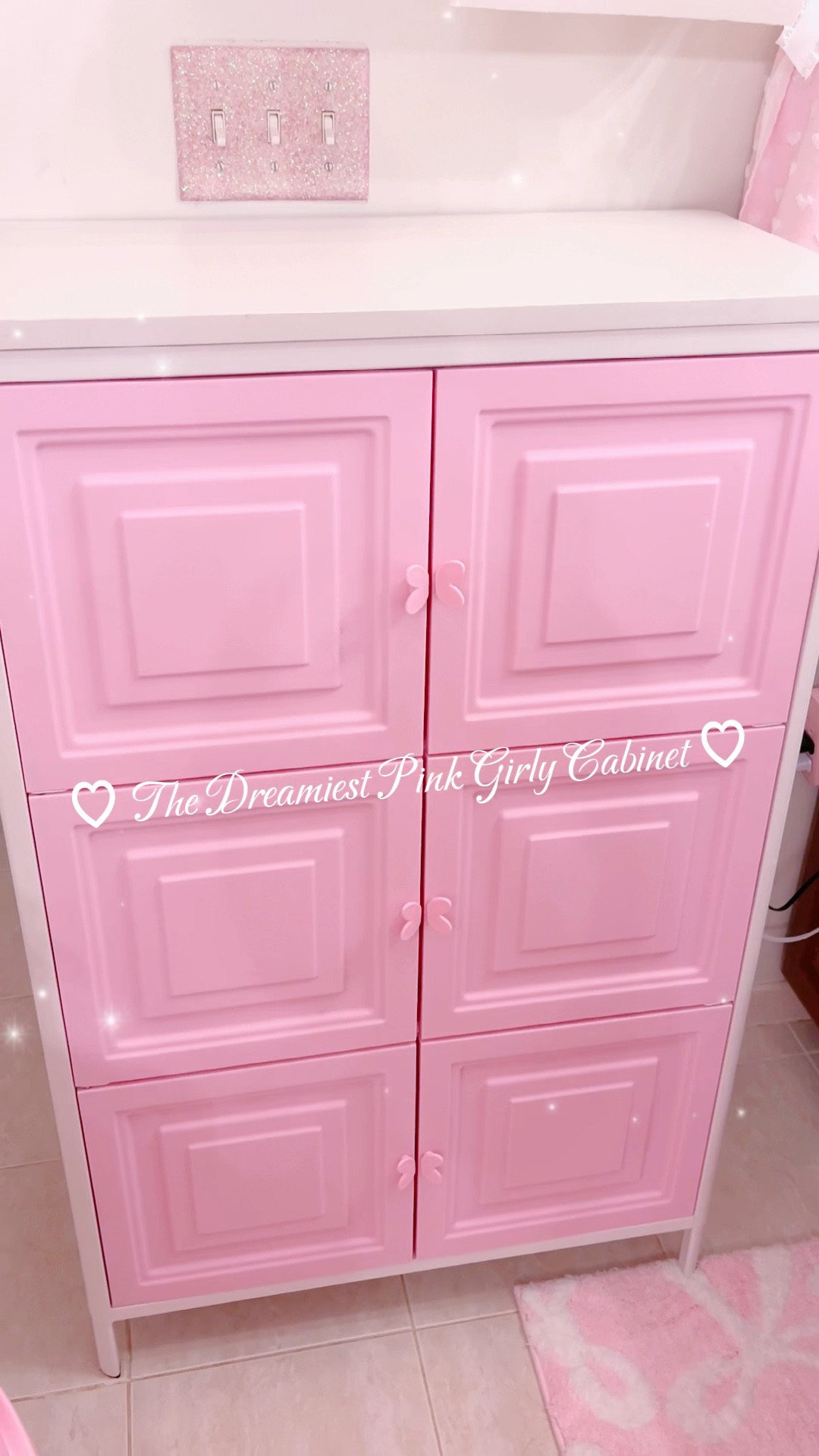 The Dreamiest Pink Girly Cabinet 

#LTKHome #LTKFindsUnder100