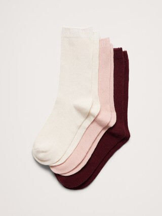 Cozy Sock with a Touch of Cashmere 3-Pack | Banana Republic (CA)