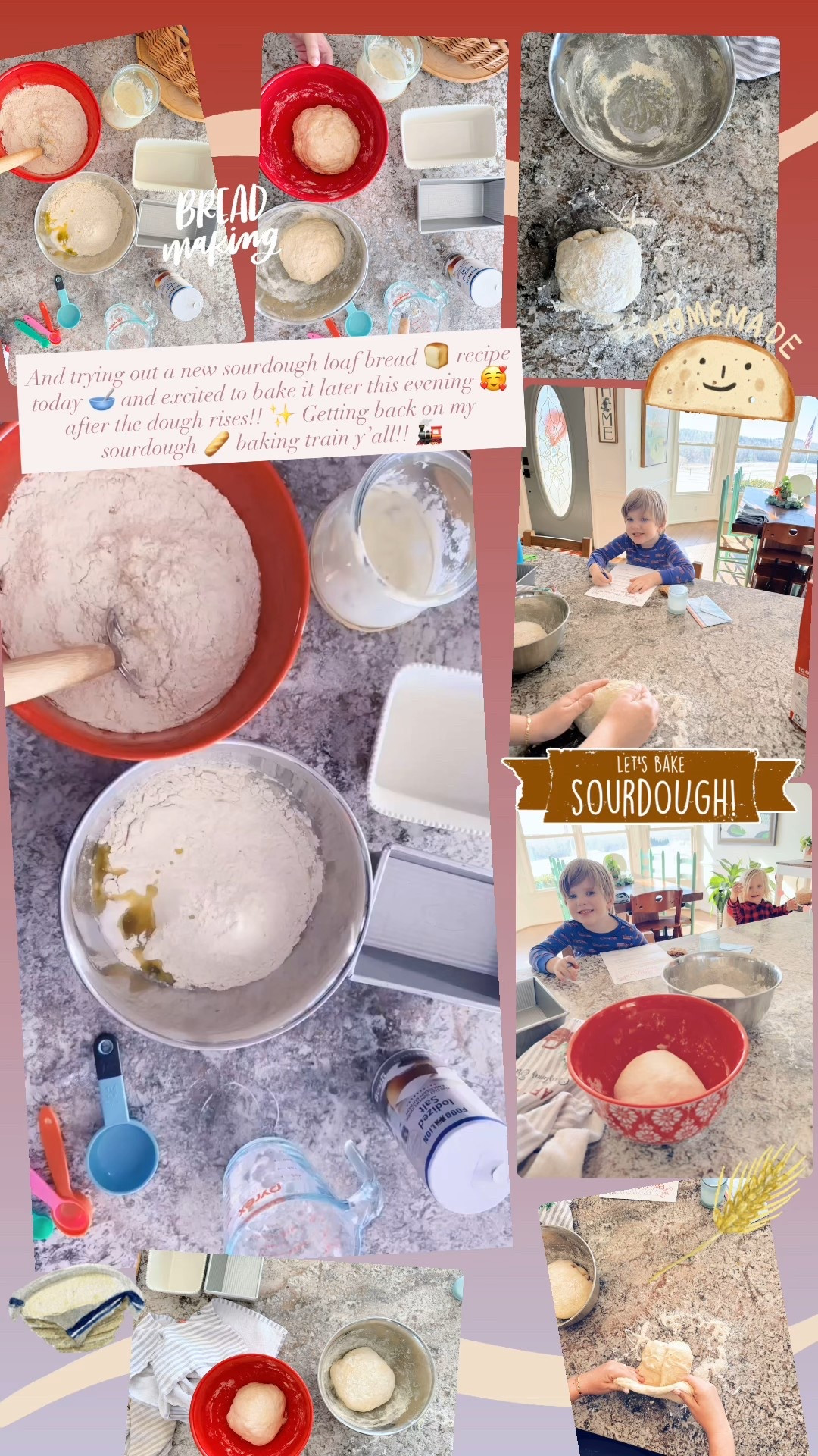 And trying out a new sourdough loaf bread 🍞 recipe today 🥣 and excited to bake it later this evening 🥰 after the dough rises!! ✨ Getting back on my sourdough 🥖 baking train y’all!! 🚂 