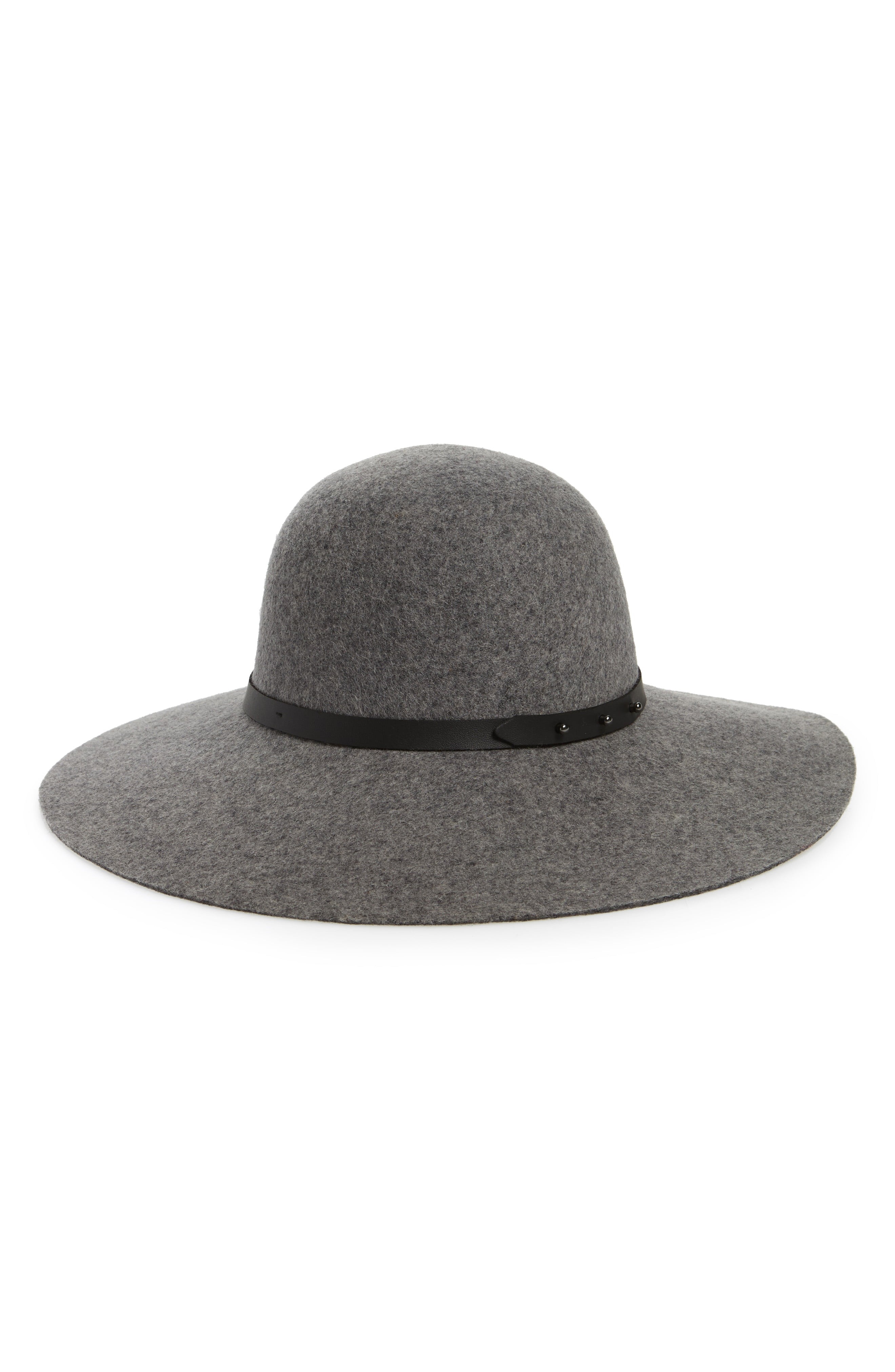 Halogen® Refined Wide Brim Wool Floppy Hat | Nordstrom