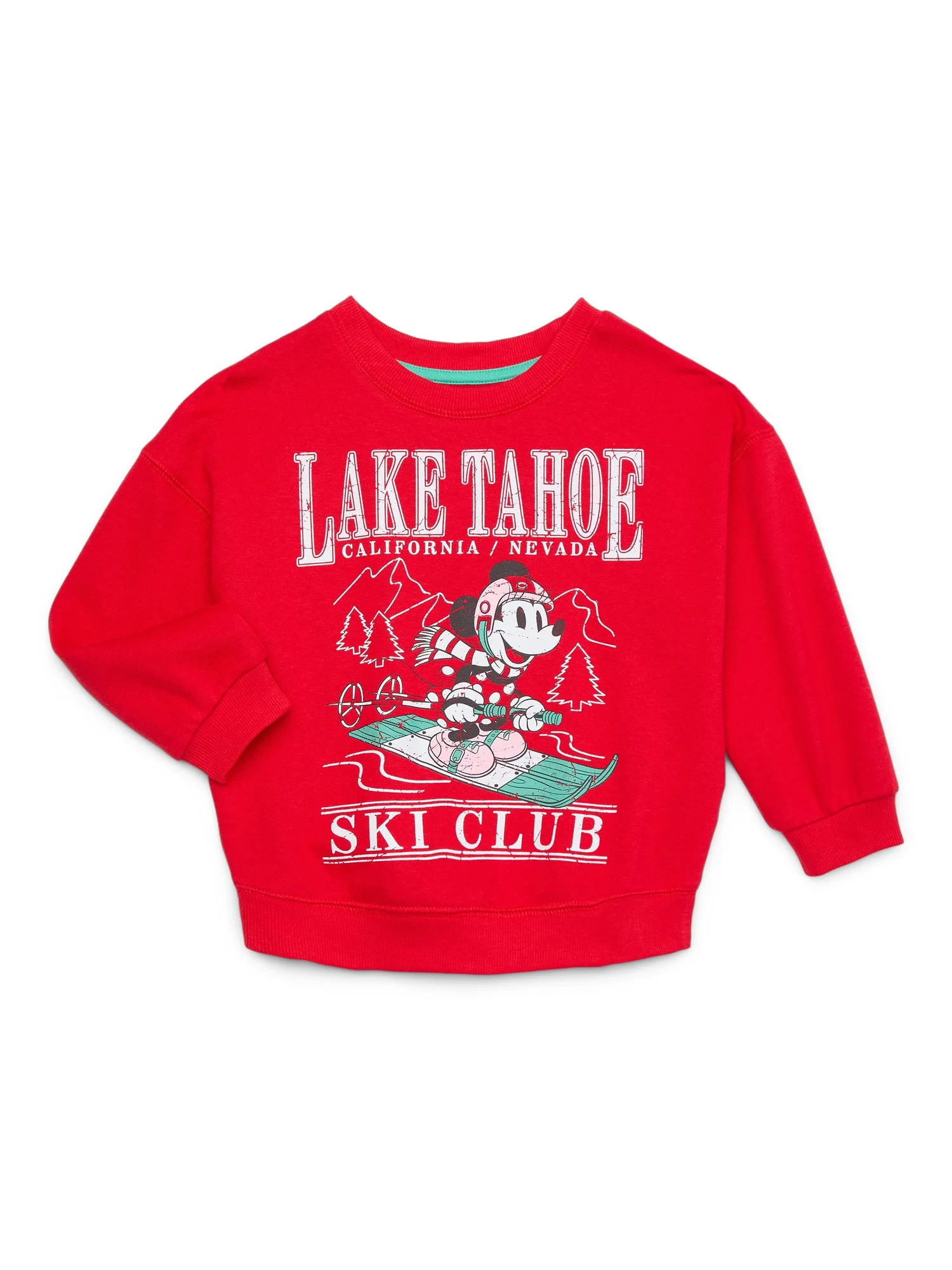 Minnie Mouse Toddler Girls Holiday Crewneck Sweatshirt, Sizes 12M-5T | Walmart (US)