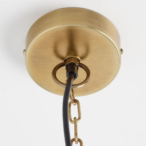 Whitewash Wood Draped Bead 4 Light Chandelier | World Market
