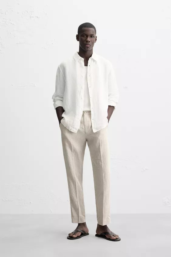 100% LINEN TROUSERS | Zara UK