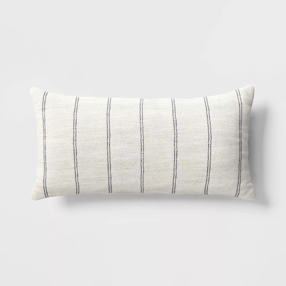 10"x20" Small Stripes Rectangular Outdoor Lumbar Pillow Chalk White - Threshold™ | Target