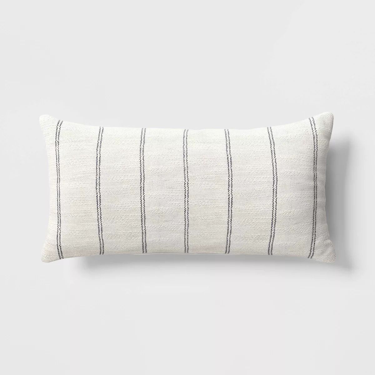 10"x20" Small Stripes Rectangular Outdoor Lumbar Pillow Chalk White - Threshold™ | Target