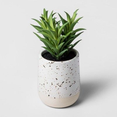 Faux Succulent in Speckled White Pot - Threshold™ | Target