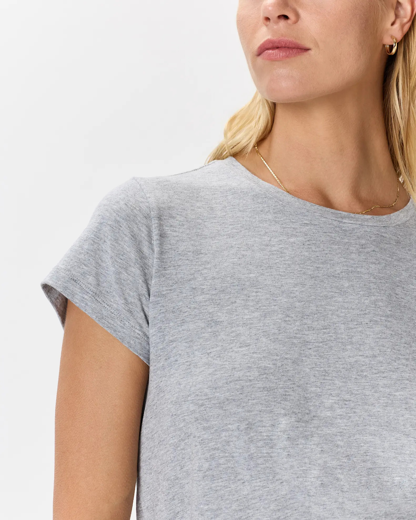 Cotton Modal Crew Neck Swing Tee | Quince