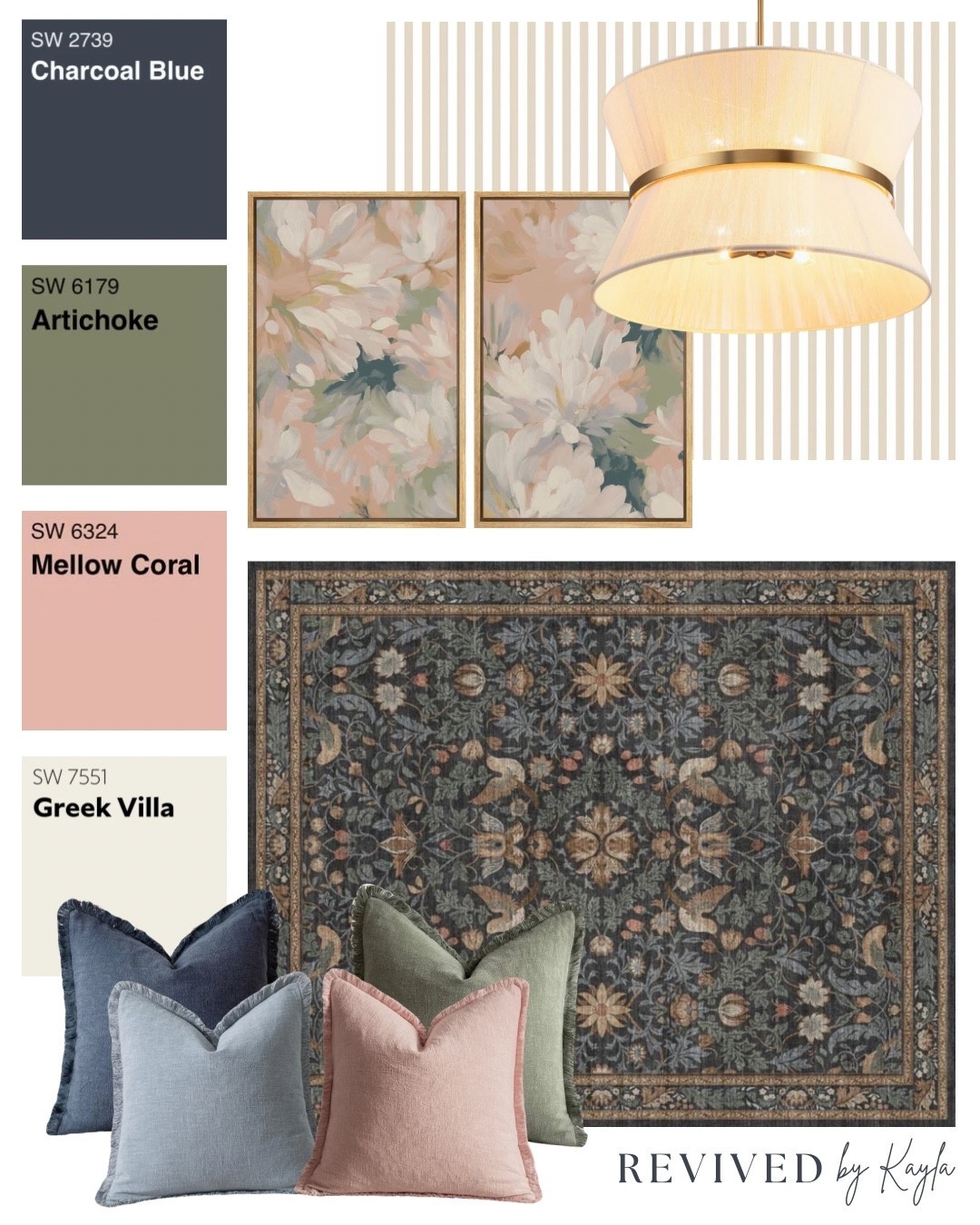 Blue, green, and pink room design mood board ✨

#homedecor #homedesign #livingroom #bedroom #office #diningroom #floral #modern #feminine #home #decor #homedecorating #moodboard #sherwinwilliams #wayfair #amazon #amazonhome

#LTKHome