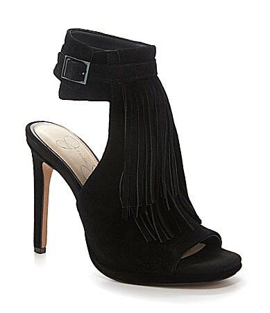 Jessica Simpson Marienna Fringe Peep-Toe Pumps | Dillards Inc.