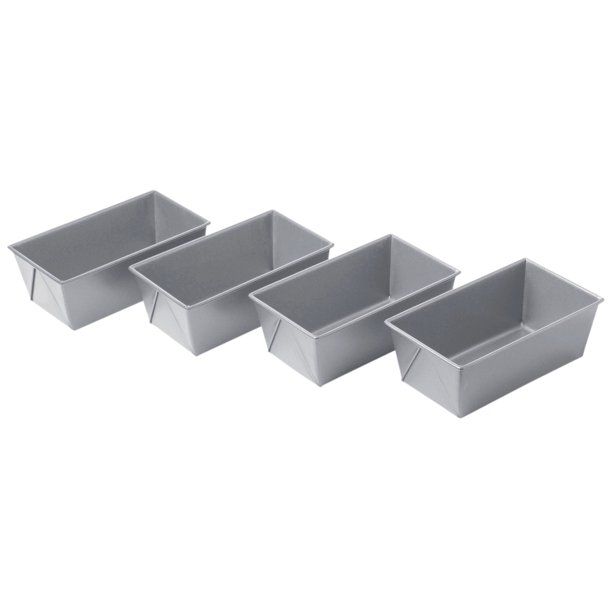 Chicago Metallic Commercial II Set Of 4 Non-Stick Mini Loaf Pans - Walmart.com | Walmart (US)