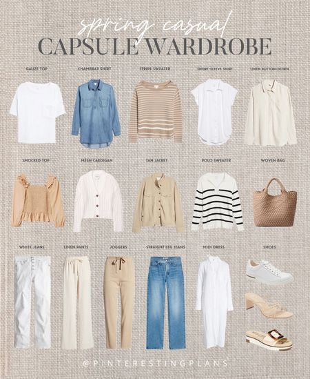 Spring casual capsule wardrobe! 

All links on the blog: https://www.pinterestingplans.com/spring-casual-capsule-wardrobe/

#LTKunder50 #LTKunder100 #LTKsalealert