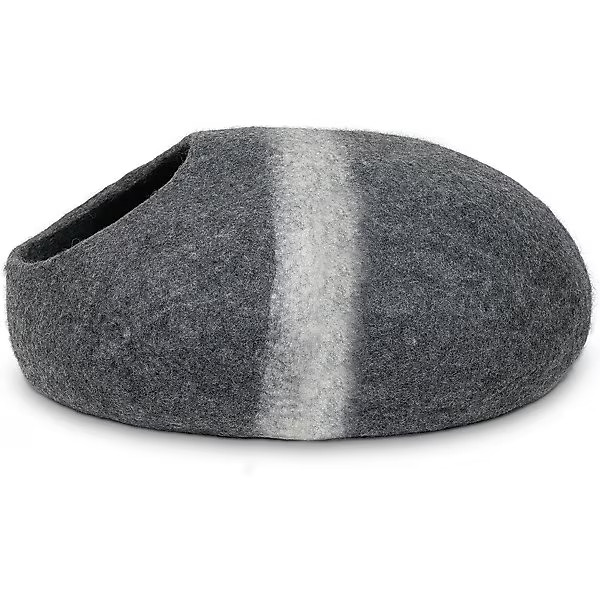 Mau Horizon Large Wool Felt Cave Cat Bed, Dark Gray | Chewy