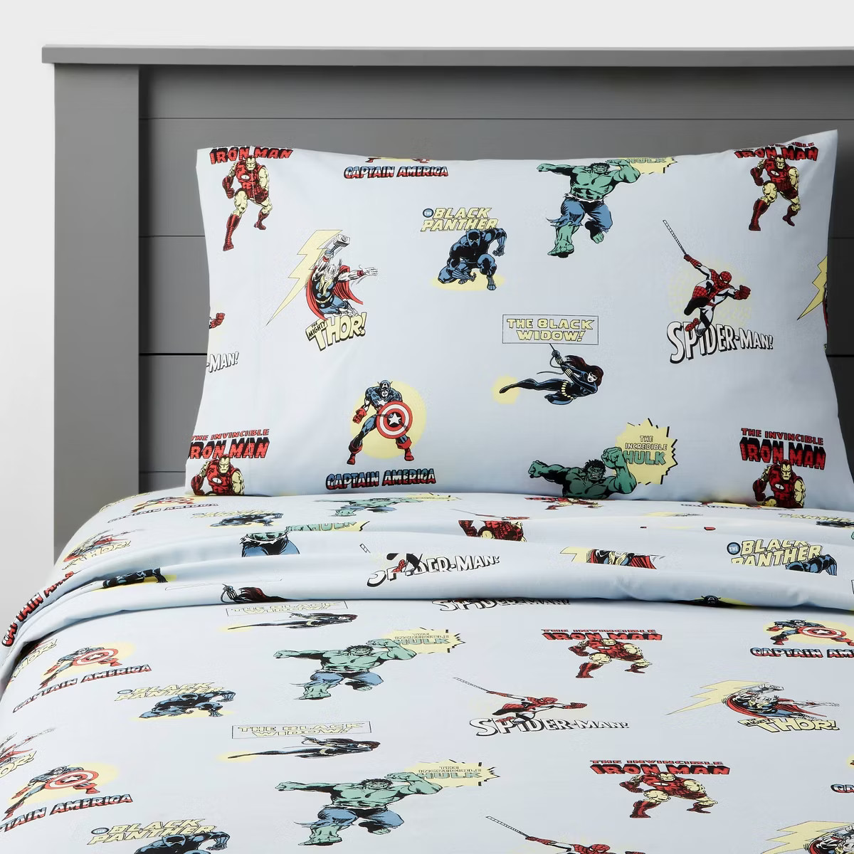 Marvel Characters Kids' Sheet Set - The Marvel Collection by Pillowfort™ | Target