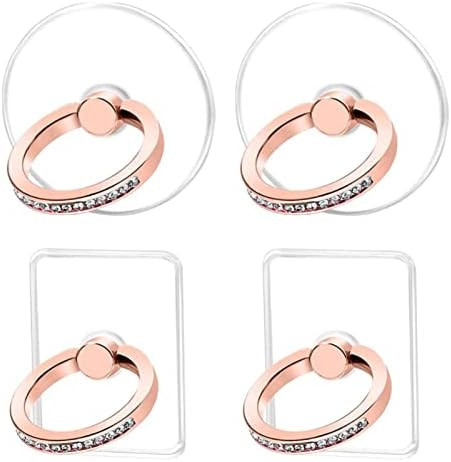 Bling Phone Ring Stand Holder, 4 Pack Clear Cell Phone Ring Holder, Transparent Phone Grip Finger... | Amazon (US)
