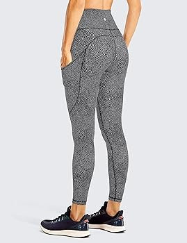 CRZ YOGA Women's Naked Feeling Workout Leggings 25 Inches - High Waisted Yoga Pants with Side Poc... | Amazon (US)
