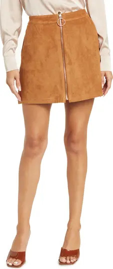 Alexia Admor Faux Suede Front Zip Mini Skirt | Nordstromrack | Nordstrom Rack